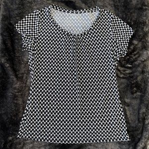 Worthington Black and White Blouse Size Large